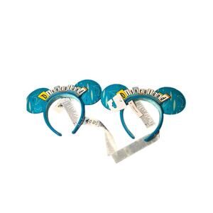 Pair Disneyland Mouse Ears Teal Geometric Brand New Mickey Minnie Disney